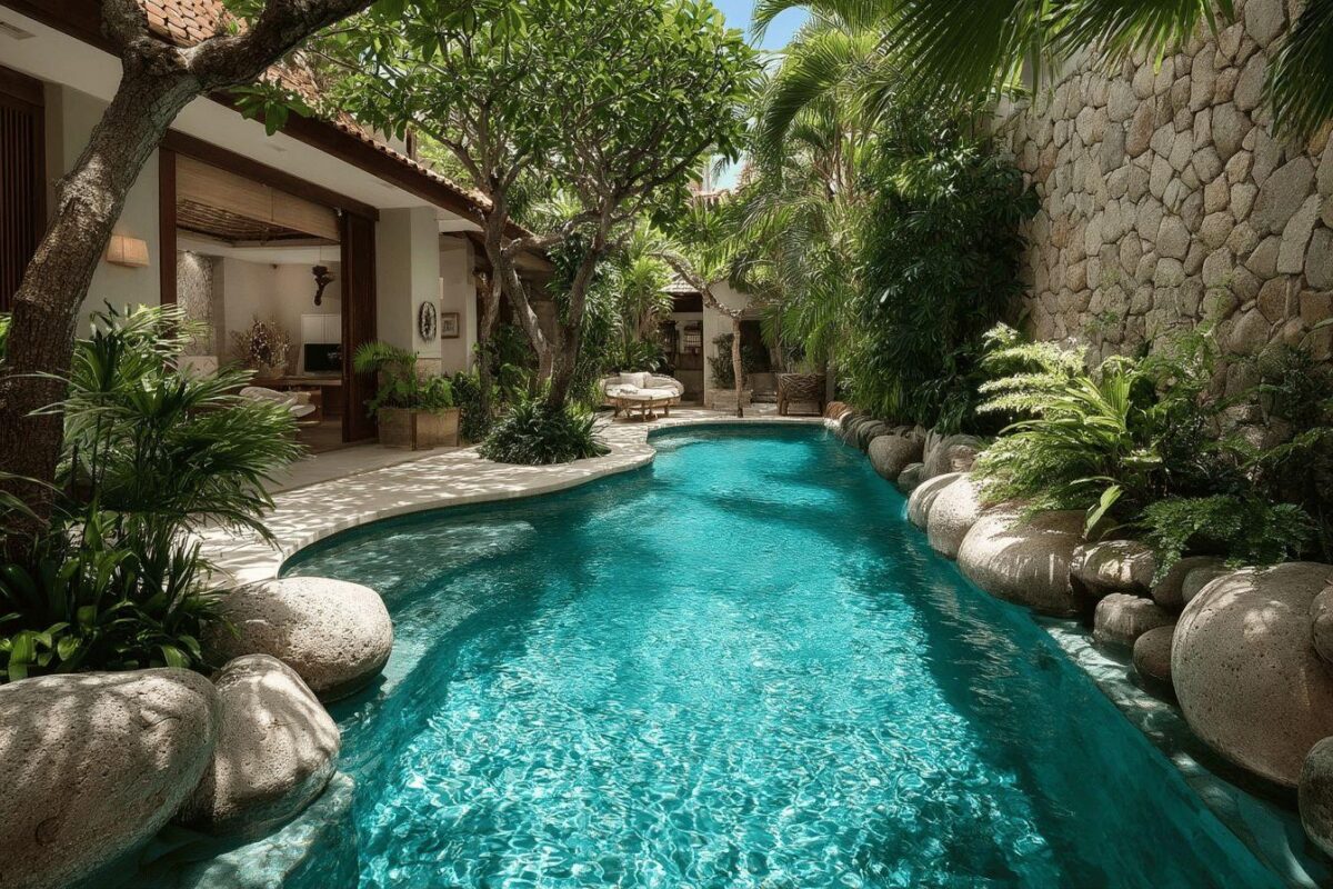 Piscine pierre de Bali : Pourquoi ce revêtement est-il si tendance dans les hôtels ?